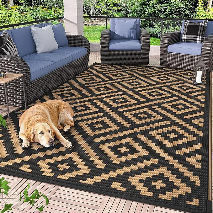Easy-to-Use GENIMO Outdoor Rug for Patio Reversible Plastic Camping Rugs Specialty