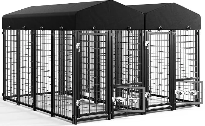 Contemporary Sino Luban 2PCS Outdoor Dog Kennel Outside Run Minimalist