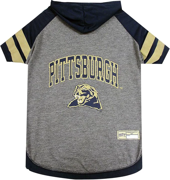 Trendy NCAA PTTSBURGH Panthers Hoodie for Dogs Cats X-Small Collegiate Licensed Dog First-Class
