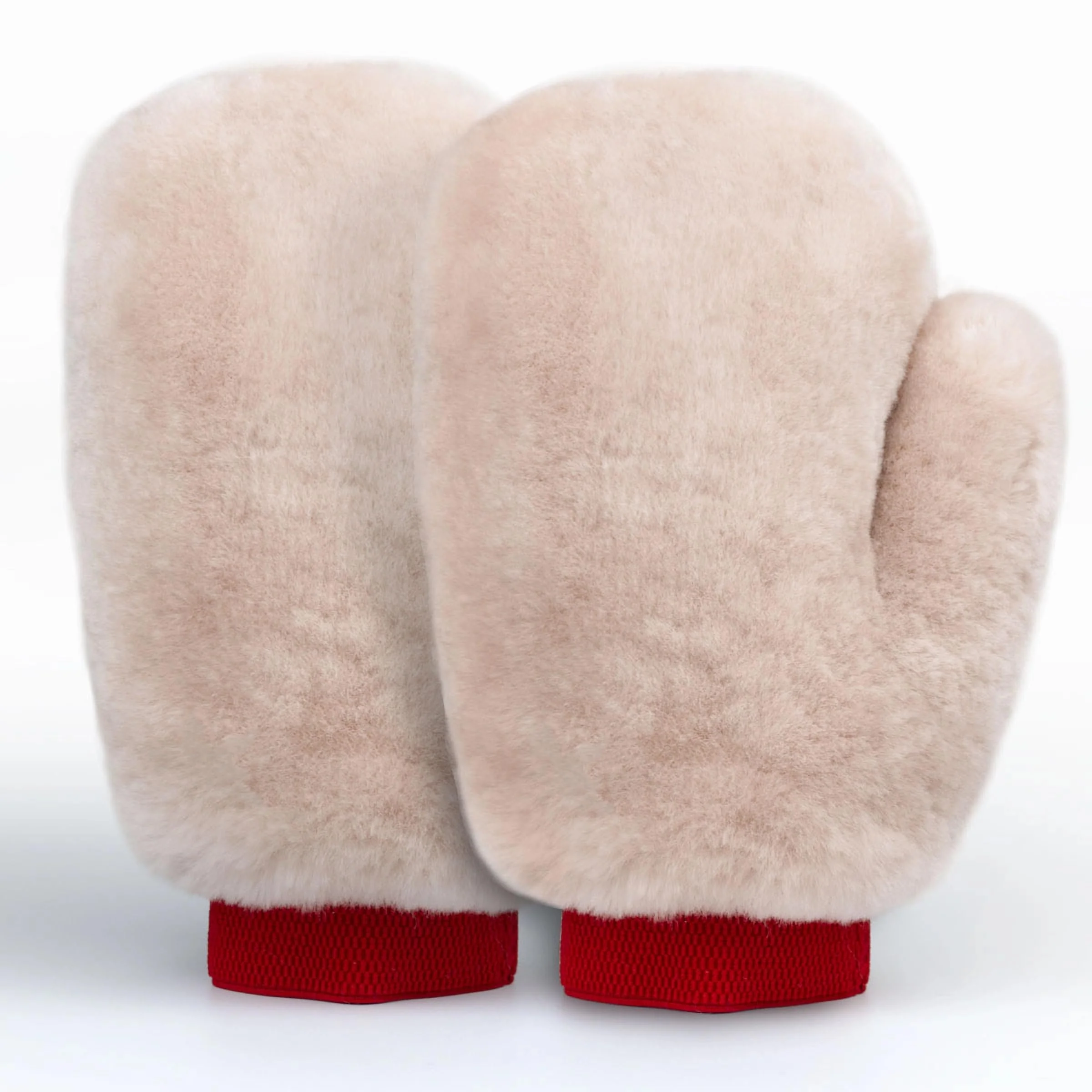 Long-Lasting Gracefur Ultra-Soft Sheepskin Grooming Mitts – Tack Saddle Boot Cleaning Pink Breathable