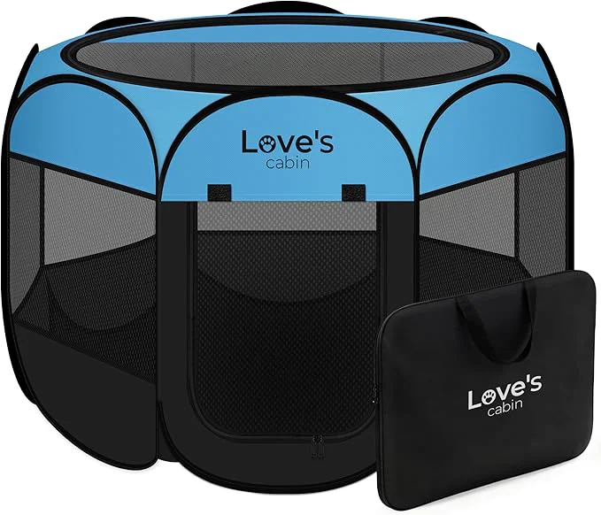 Comfortable Love's cabin Pet Puppy Dog Playpen Medium Dog Tent Crates Cage Indoor Outdoor Enhanced