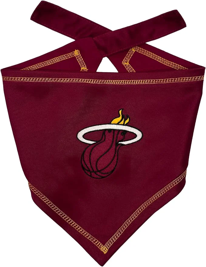 Genuine Pets First NBA Miami Heat TIE Bandana Size Small Medium. Dog Bandana Scarf Bib Official