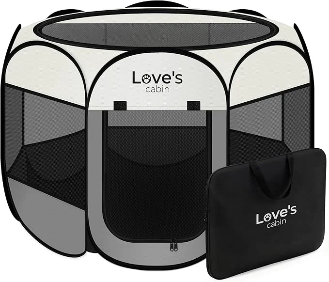 Comfortable Love's cabin Pet Puppy Dog Playpen Large Dog Tent Crates Cage Indoor Outdoor Powerful