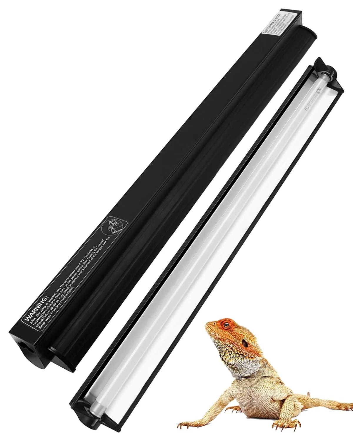 Trendy Ycxydr 8W T5 HO UVB Reptile Light Fixture Kit – Terrarium Hood with 5.0 10.0 UVB Tube Premium Material