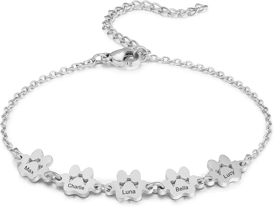 Authentic MeMeDIY Personalized Paw Print Bracelet Consistent