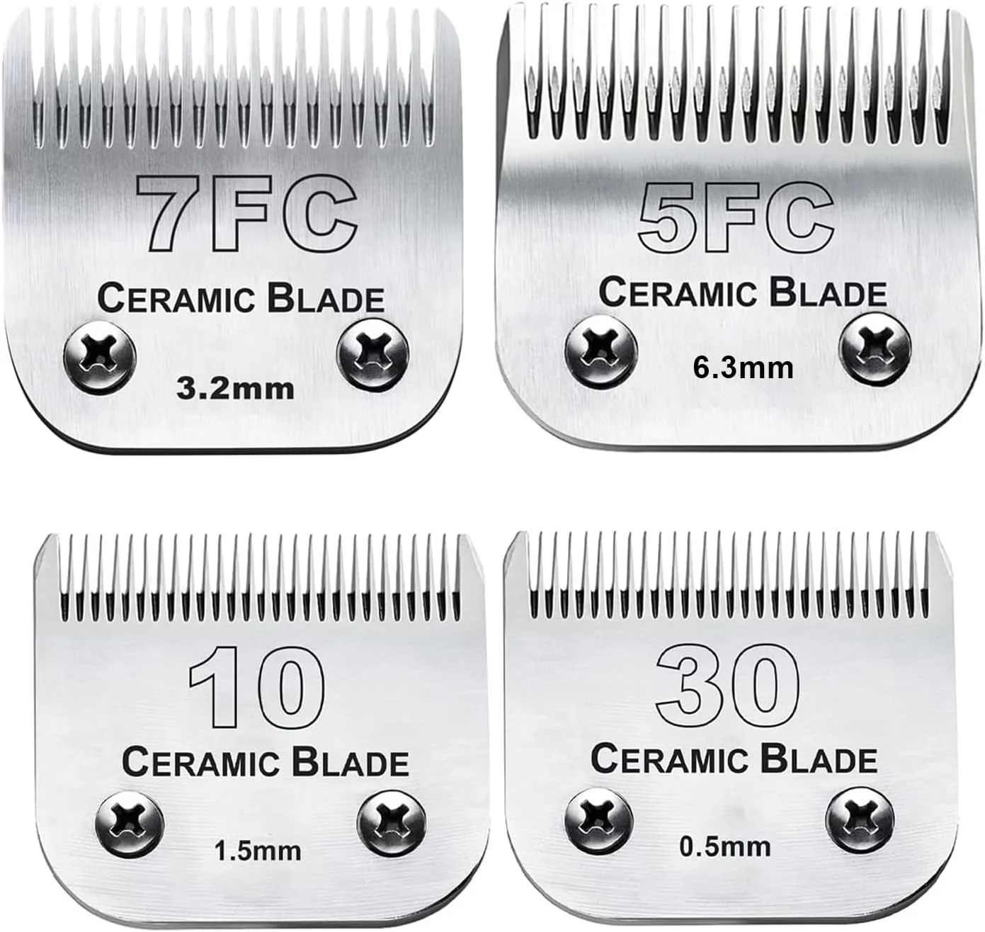 Recyclable Dog Grooming Clipper Blades Compatible with Andis Pet Clipper Oster A5 Wahl KM Series Dog Clipper Ceramic Blade Stainless Steel Blade 10 30 7FC 5FC Efficient