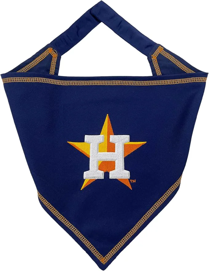 Comfortable Pets First MLB Houston Astros TIE Bandana Small Medium. Dog Bandana Scarf Bib Pure