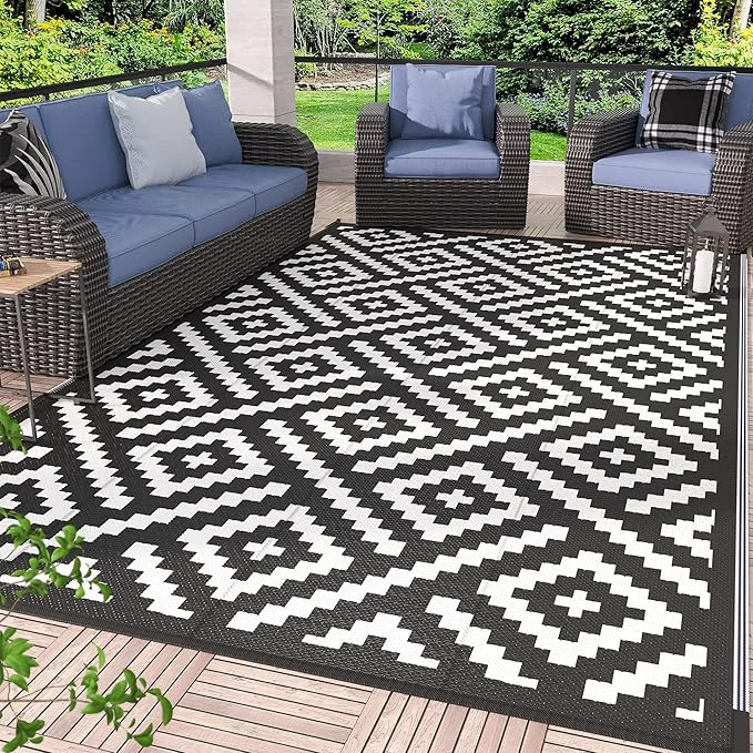 Natural GENIMO Outdoor Rug for Patio Reversible Plastic Camping Rugs Superior