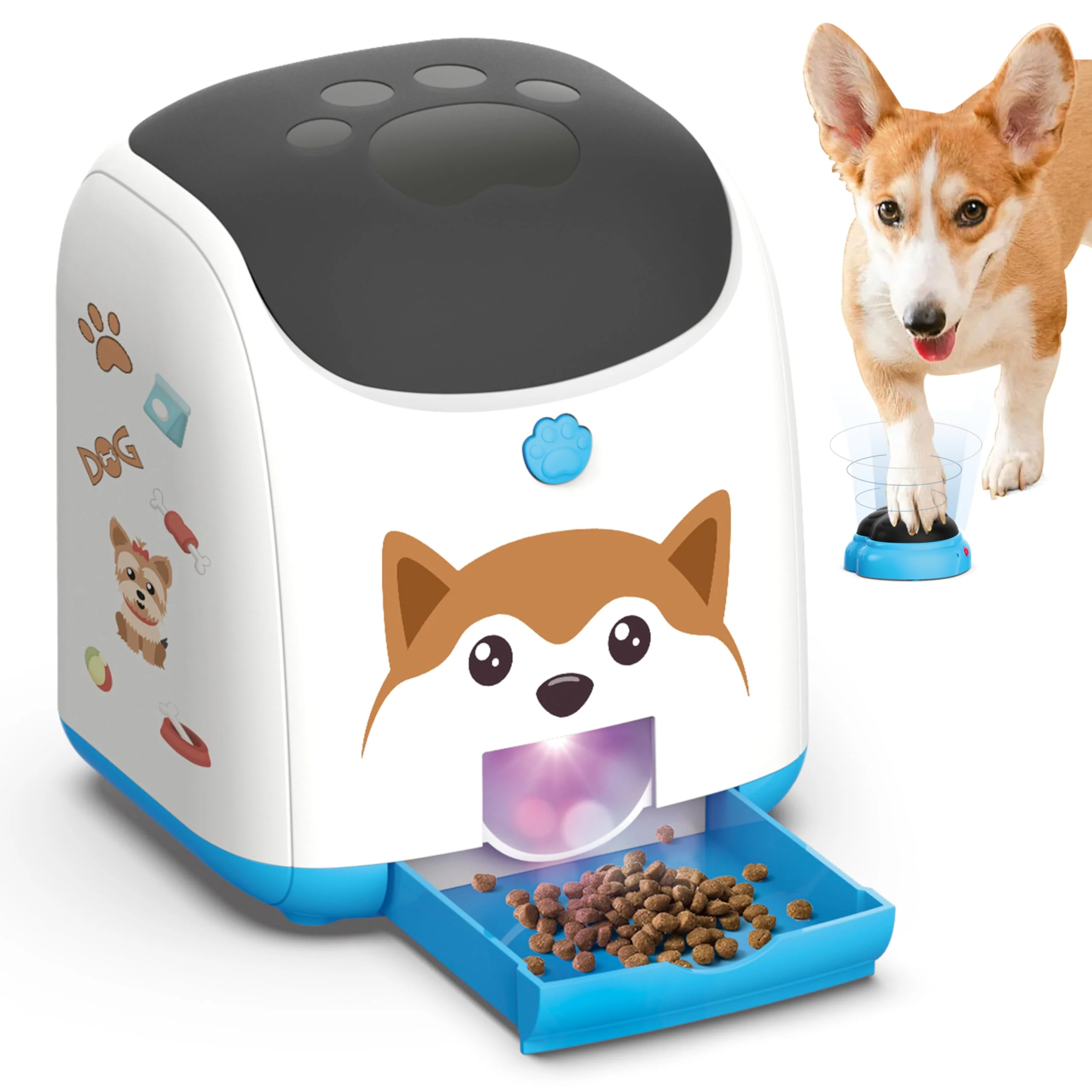 Exclusive PICAPETS Dog Puzzle Feeder Toy – Remote Control Treat Dispenser with Light IQ Training Eco-Friendly