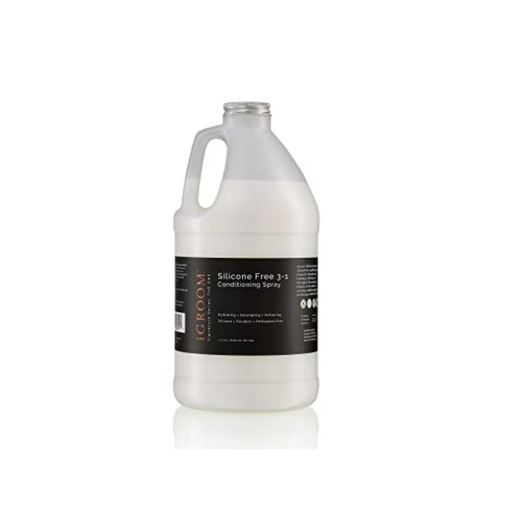 Dependable iGroom Silicone 3-in-1 Dog Conditioning Detangling Spray – Luxury Hydrating Care 64 oz Smooth