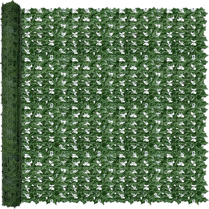 Fine Crafted Artificial Ivy Privacy Fence Wall Screen 80X120 in UV-Anti Faux Greenery Environmentally Friendly