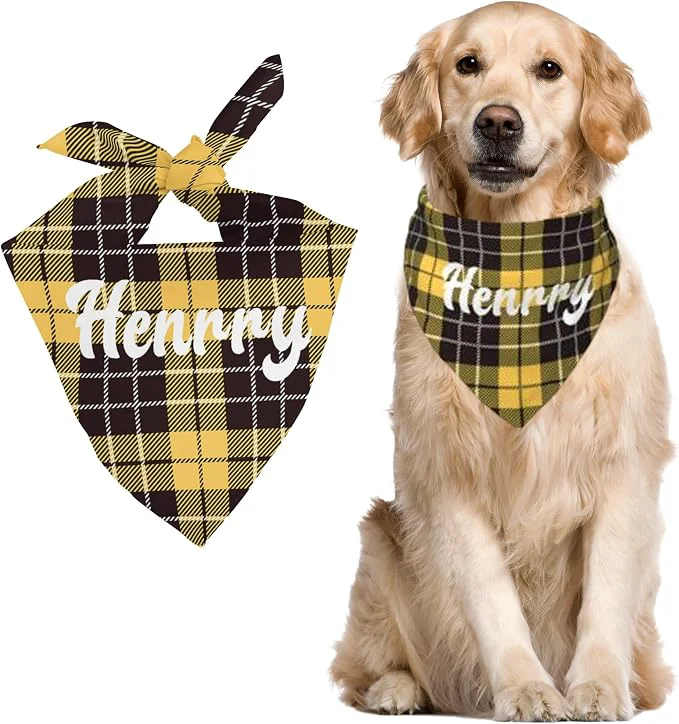 Certified Custom Pet Scarf Personalized Dog Bandana Smart