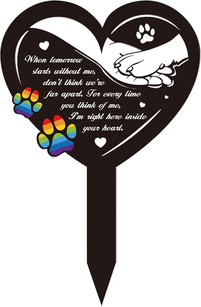 Authentic Grave Decorations for Cemetery Rainbow Bridge Dog Memorial Gifts Pet Grave Refined
