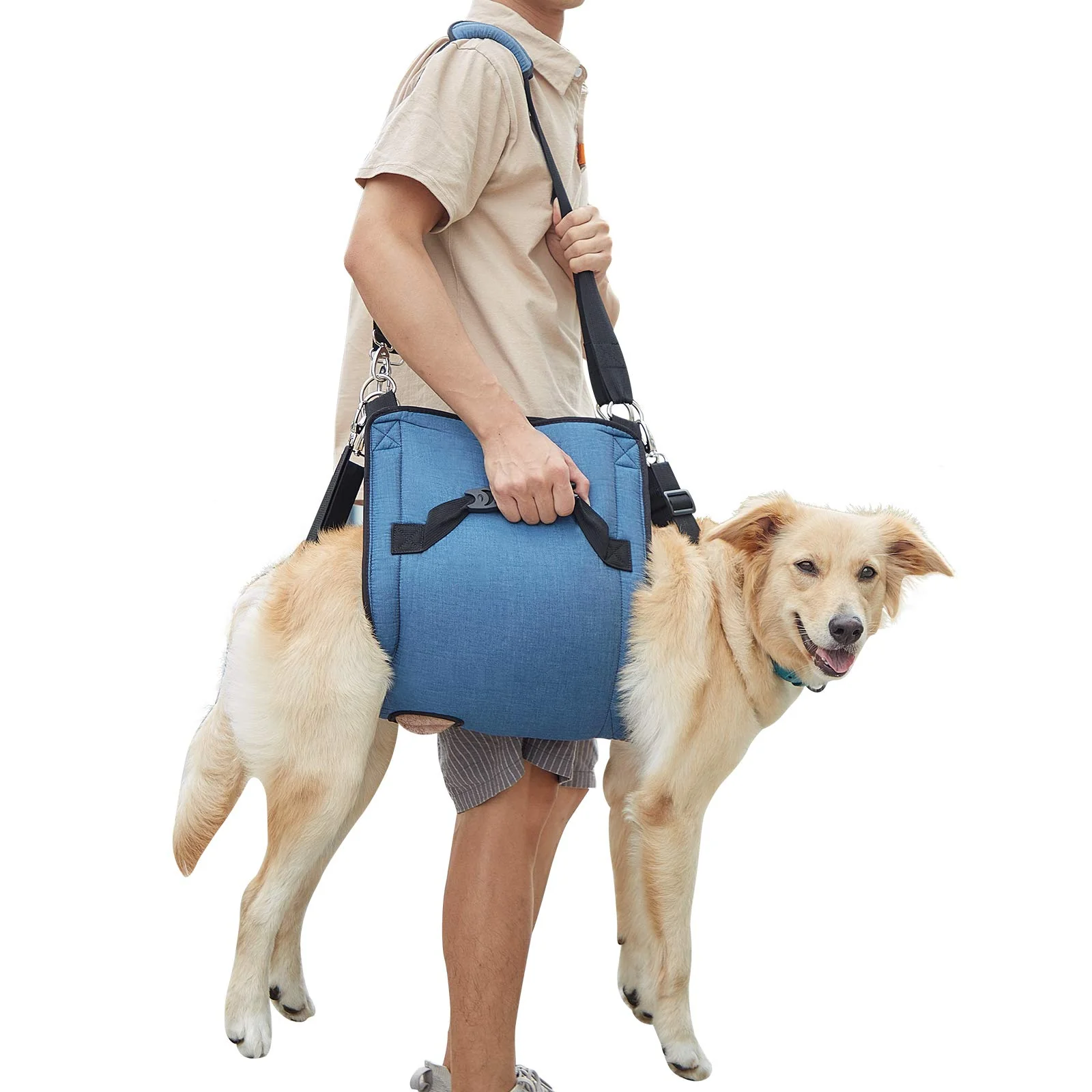 Environmentally Friendly COODEO Dog Carry Sling XL Blue – Senior Dog Lift Harness Nail Trimming Stair Support Clean