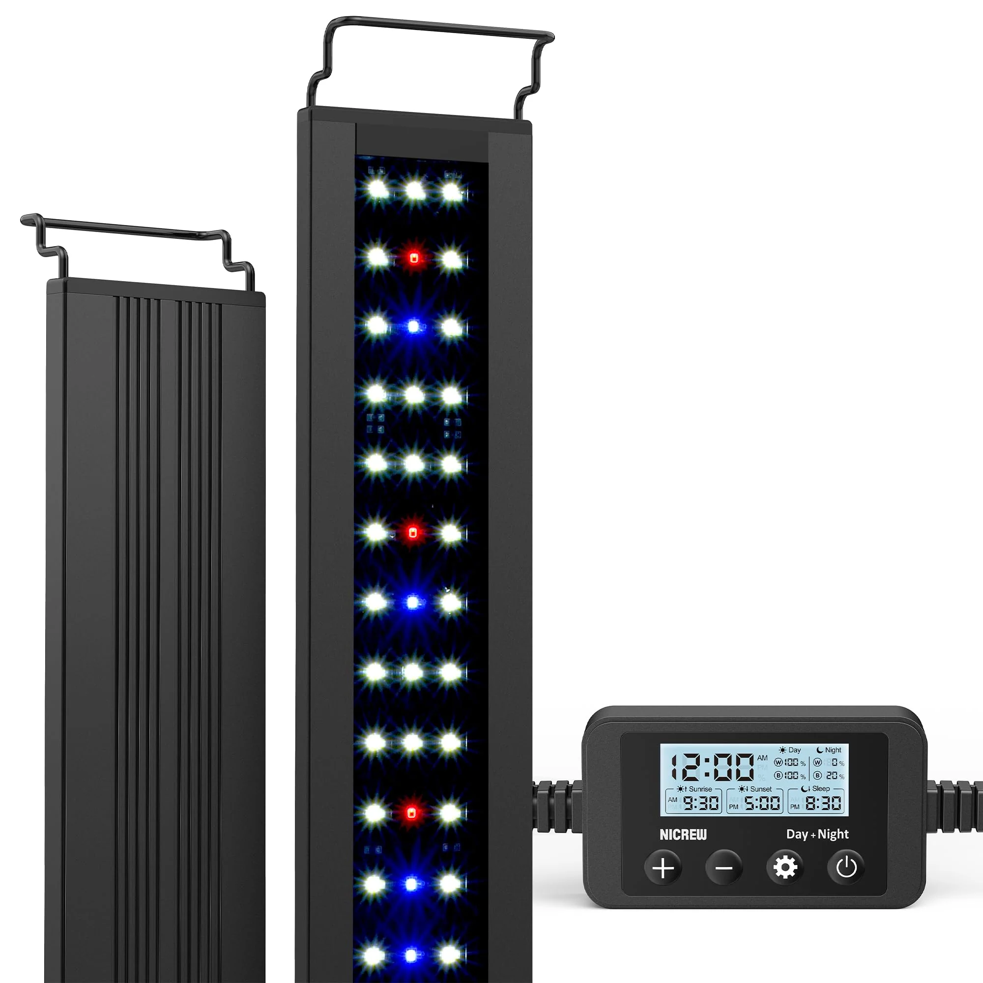 Flexible NICREW C10 Plants LED Aquarium Light – Full Spectrum 48-60in Timer Day Night Cycle Adjustable Brightness Proven