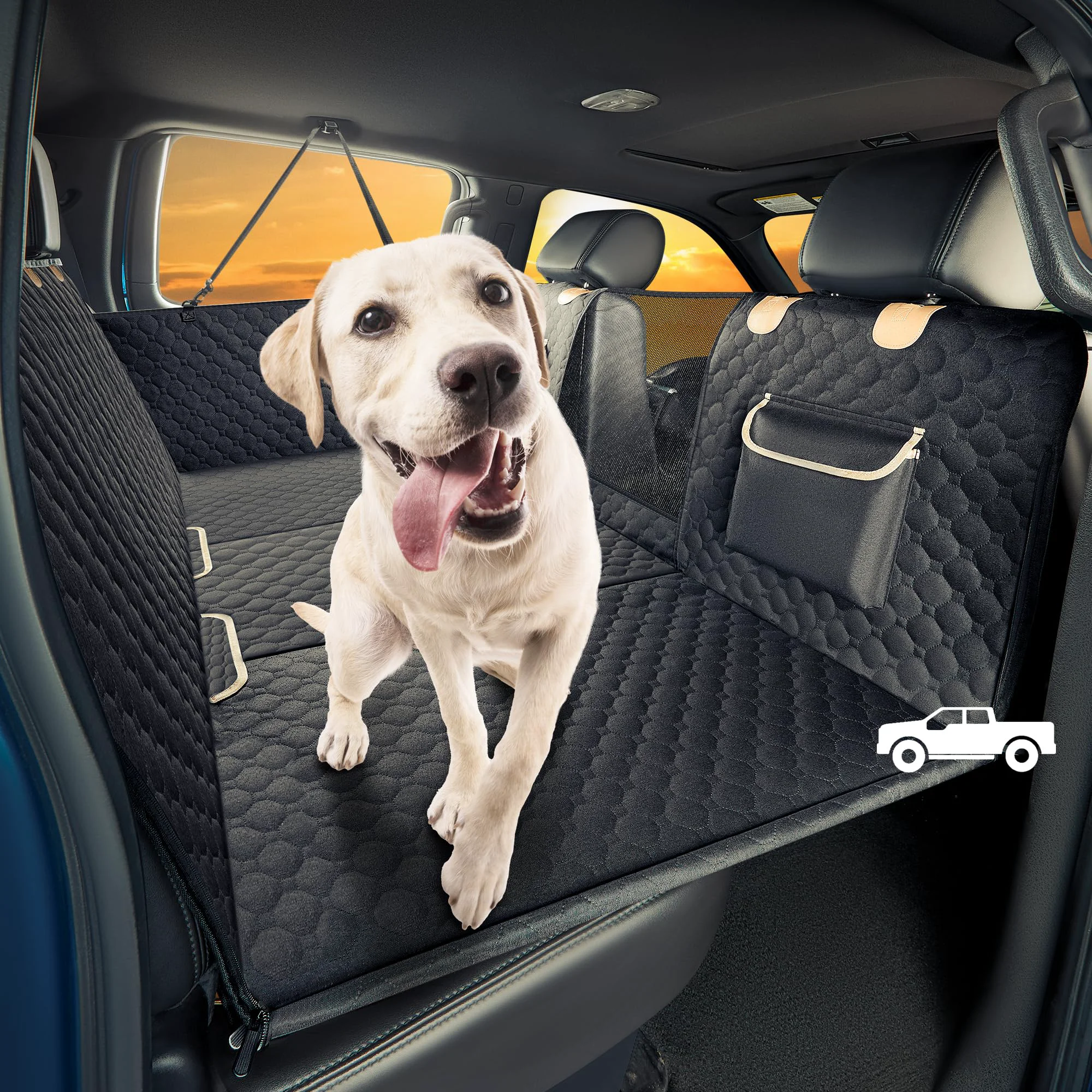 High-End SHARLOVY XL Truck Back Seat Extender – Heavy-Duty Waterproof Dog Seat Cover for Large Trucks Next-Generation