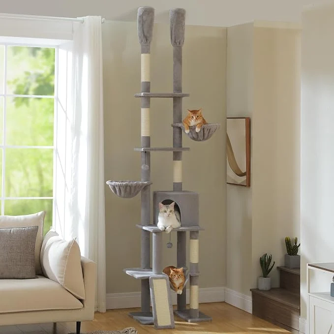 User-Friendly PAWZ Road Tall Cat Tree Floor to Ceiling Cat Tower Effective