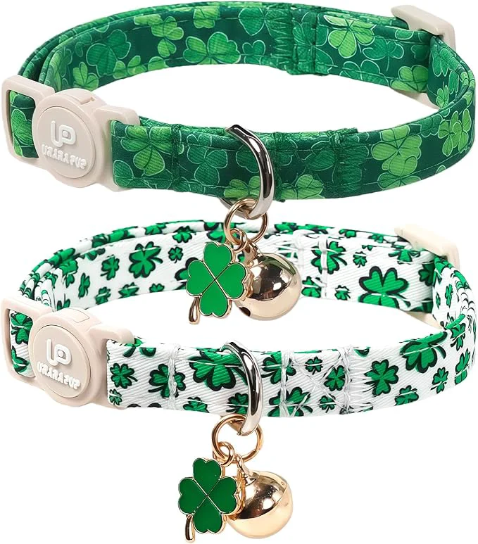 Relaxed Cat Collar Spring Green Shamrock Cat Collar Outstanding