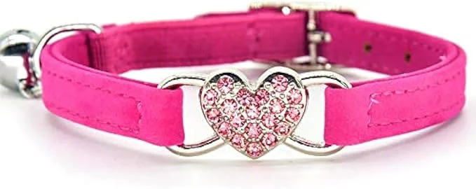 Stylish CHUKCHI Heart Bling Cat Collar Premium
