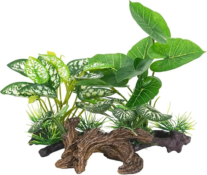 Recyclable Fish Tank Decorations Aquarium Ornaments 3pcs Betta Silk Leaf Plants Artificial Smart