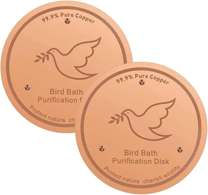 Dependable 2Pack Bird Bath Copper Purification Disk 0.6mm Reinforced 99.9 Pure Copper Fine