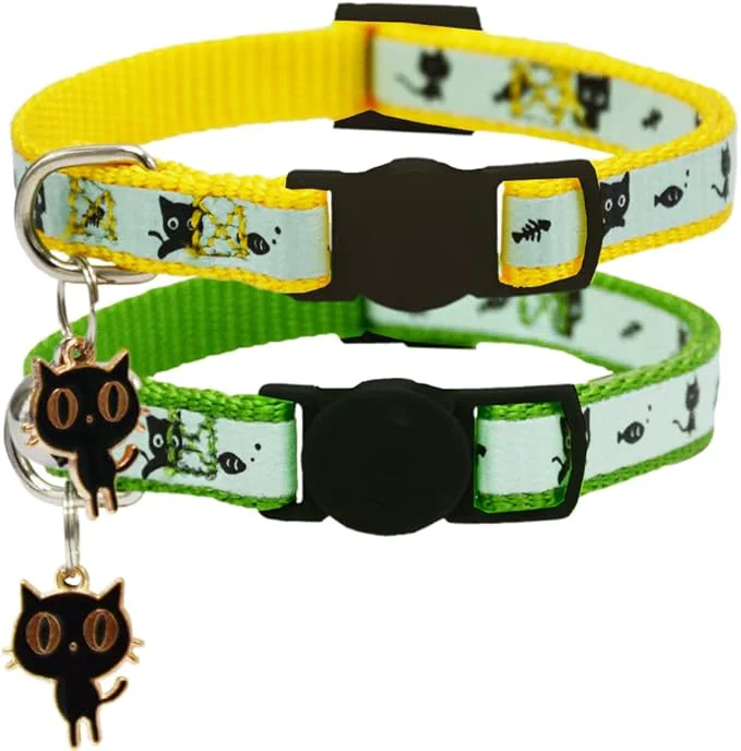 Responsible 2 Pack Glow in The Dark Cat Collar Soft