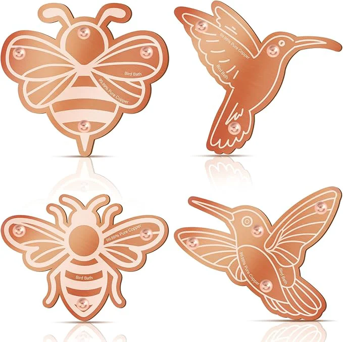 Modern 4 Pack Bird Bath Copper Disk Bird Bath Purification Disk Contemporary