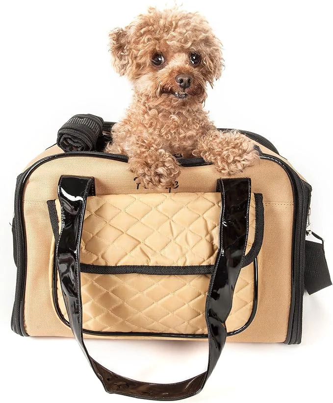 Classic Pet Life ® 'Mystique' Fashion Designer Travel Soft-Folding Airline Apprived Pet Easy-to-Use