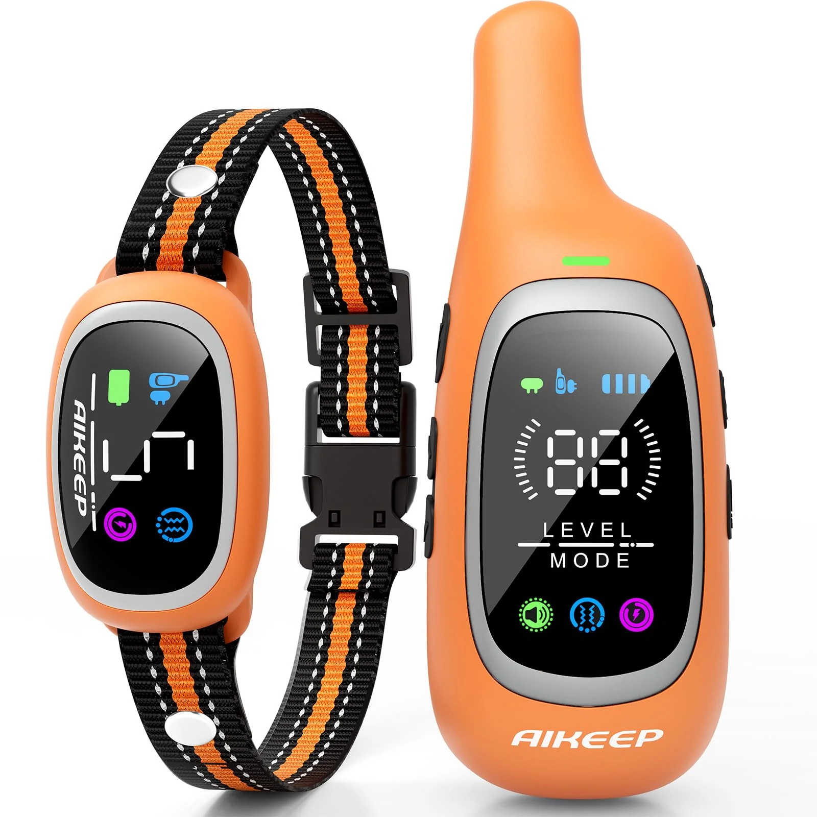 Casual AIKEEP 2-in-1 Dog Collar Shock Bark 3300ft Remote IP67 Waterproof Training Collar Modern