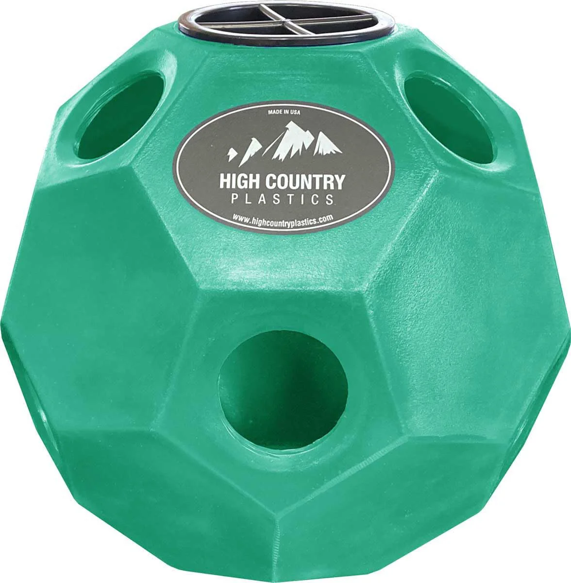 Innovative High Country Plastics Hay Play Ball Green – 16-Inch Round Grazing Feeder Trendy