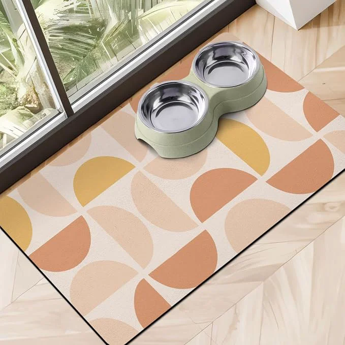 Outstanding Dog Food Mats for Floors Absorbent Pet Cat Food Mat Smooth