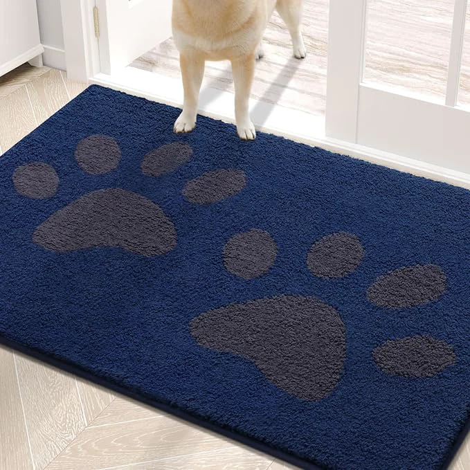 Powerful Buganda Dog Door Mat for Muddy Paws Absorbent Dirt Trapper Washable Indoor Specialty