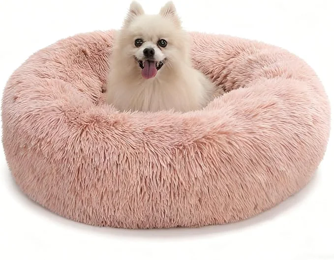 Superior Calming Dog Cat Bed for Extra Large Small Medium Sized Pet Donut Washable Comfort Fluffy Warm Round Mat for Puppy Kitten 8 Size Essentials Furniture Supplies IndoorAbout ThisOverview Trendy