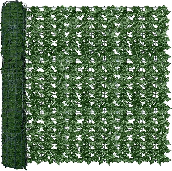 Recyclable Artificial Fence Privacy Screen 5FT x 20FT UV-Anti Faux Greenery Backdrop Ivy Fashionable