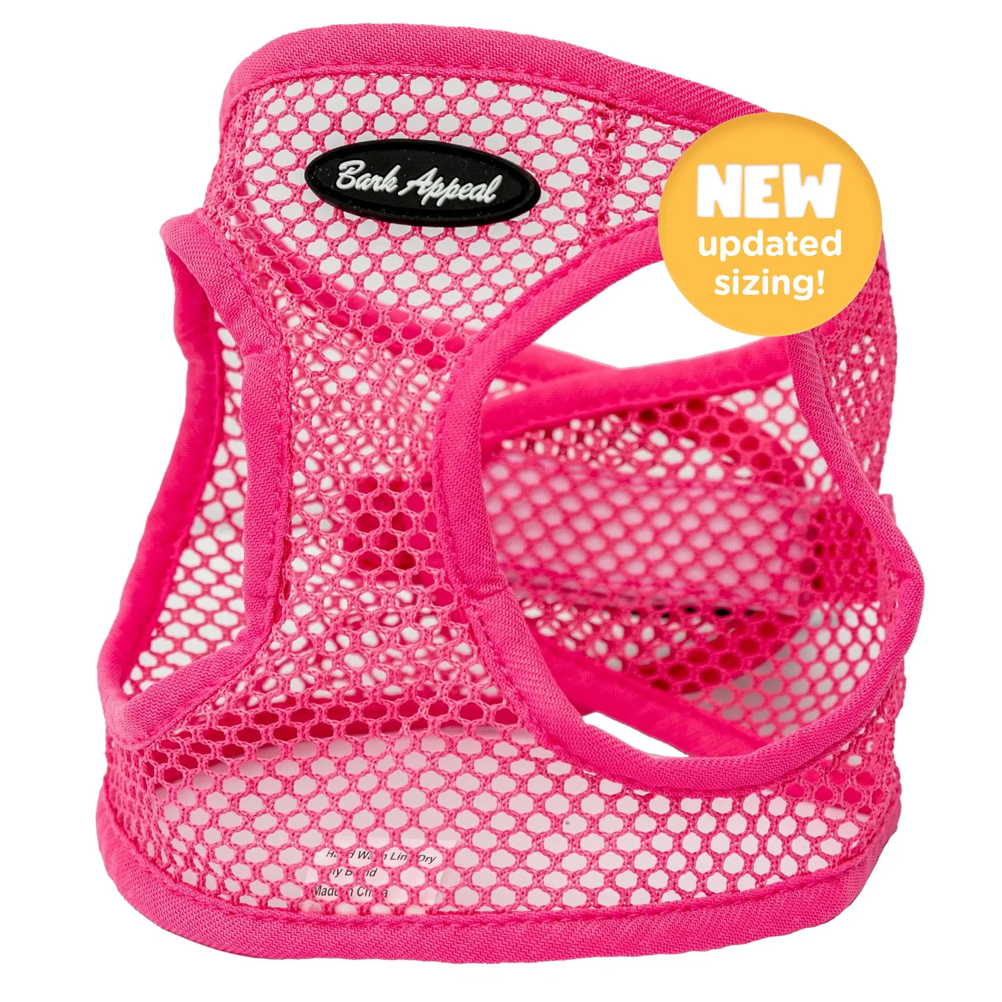 Effective Bark Appeal Pink Netted Step-in Harness for Small-Medium Dogs Updated Sizing Anti-Choke Safety Smooth
