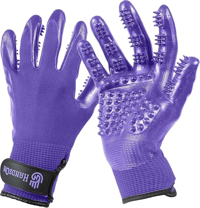 Healthy H HANDSON Pet Grooming Gloves Pure