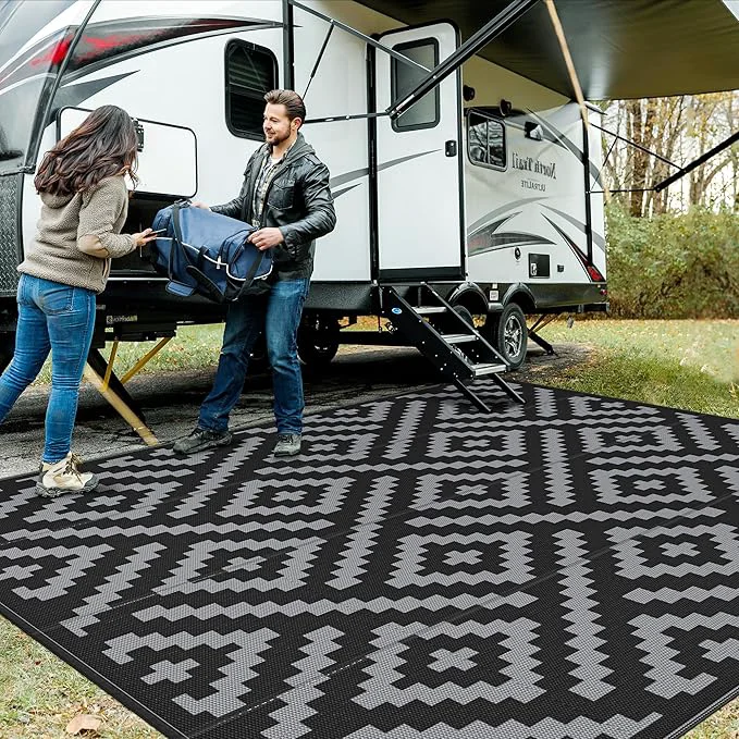 Fashionable GENIMO Outdoor Rug Waterproof Lightweight Large RV Camping Mat Minimalist