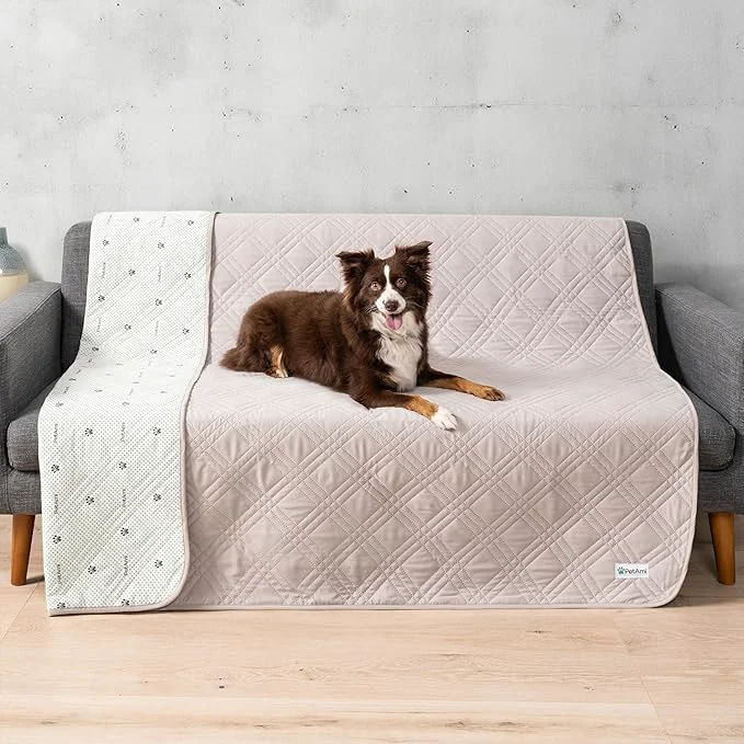 Solid PetAmi Waterproof Couch Cover for Dogs Reversible Furniture Cover Sofa Detailed