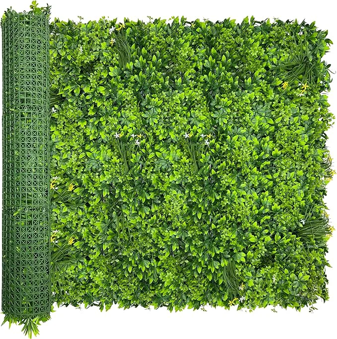 Versatile Artificial Plant Wall Roll 48 X120 in UV-Anti Ivy Privacy Fence Screen Faux Official