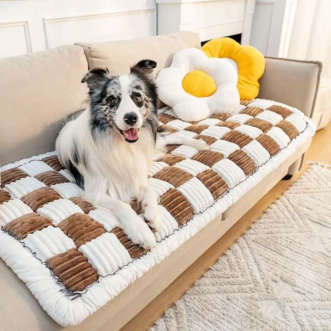 Practical FUNNY FUZZY Pet Couch Covers for Sofa Couch Covers for Dogs Washable Dog Couch Superior