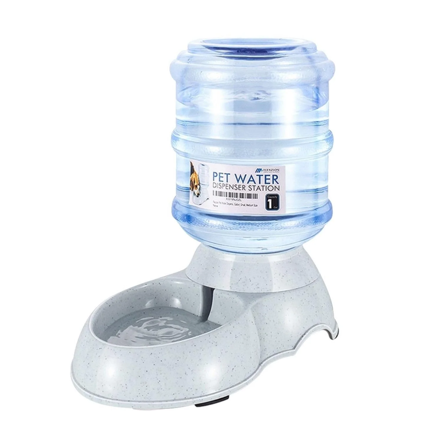Authentic Flexzion Automatic Dog Water Dispenser — 1 Gallon Gravity-Feed Waterer for Cats Dogs Specialty