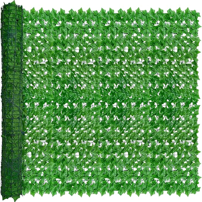 High-Performance Artificial Ivy Privacy Fence Wall Screen 72 X144 in UV-Anti Faux Greenery Elite