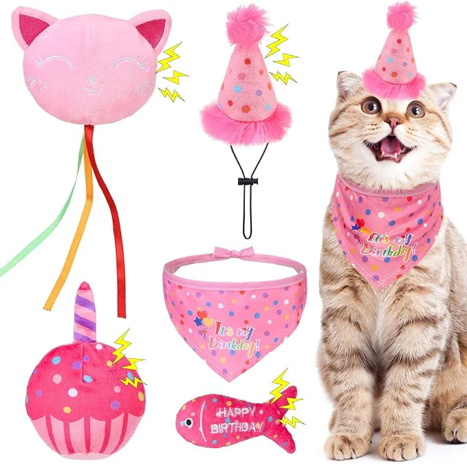 Stylish BINGPET Cat Birthday Catnip Toys Breathable
