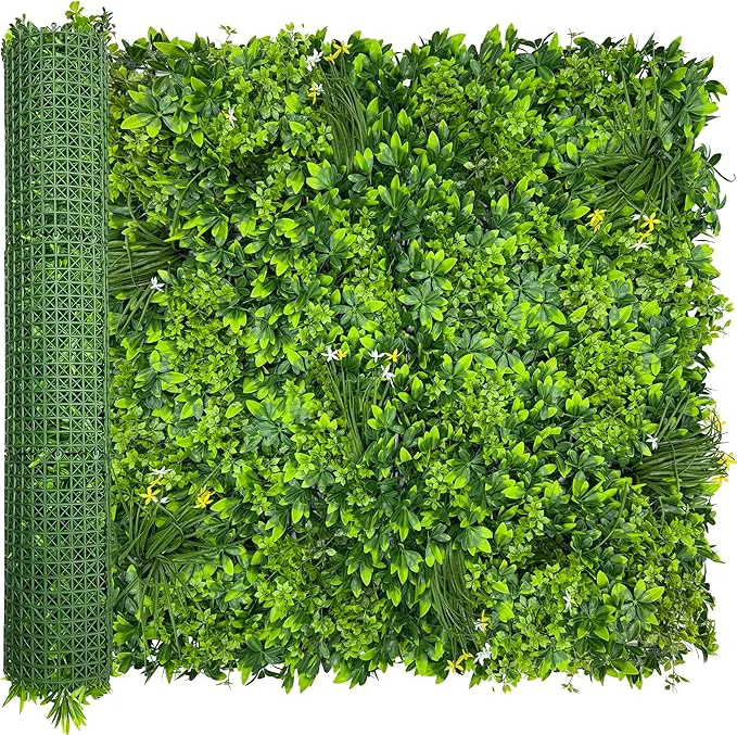 Detailed Artificial Plant Wall Roll 40X120 in UV-Anti Ivy Privacy Fence Screen Faux Functional