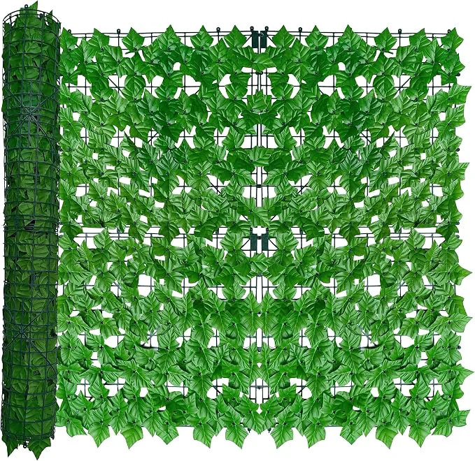 High-Grade Artificial Ivy Privacy Fence Wall Screen 40X120 in UV-Anti Faux Greenery Genuine