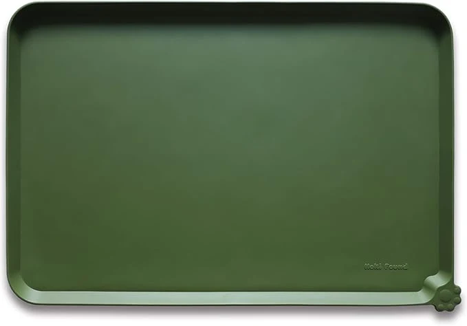 Responsible Hoki Found L Silicone Non Slip Pet Dog Cat Bowl Mats - Waterproof Dog Cat Food Mats - Dark OliveAbout ThisOverview User-Friendly