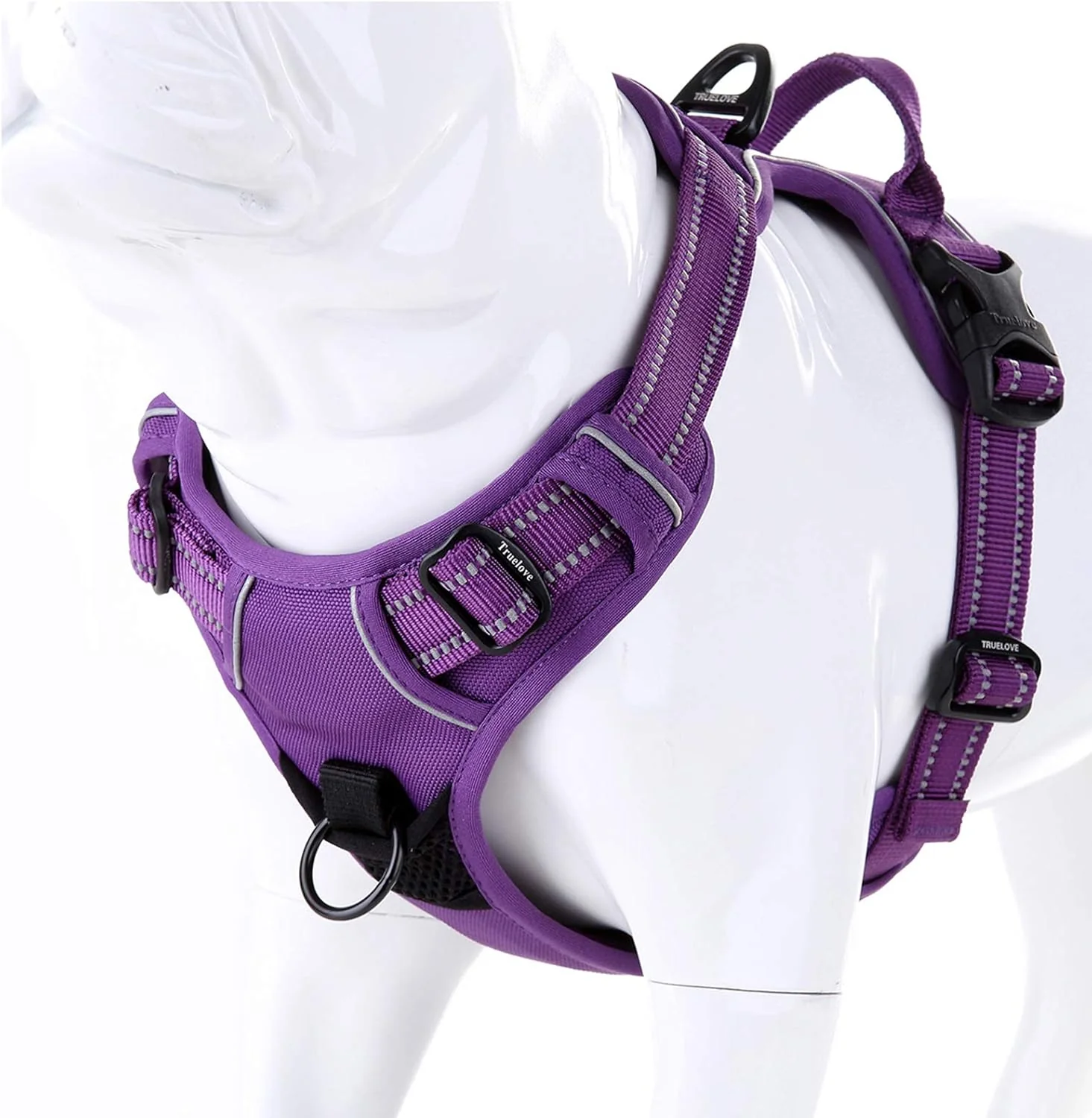 Classic Truelove No Pull Dog Harness with Easy Control Handle and 2 Leash Attachments Reflective Adjustable Pet Vest Original