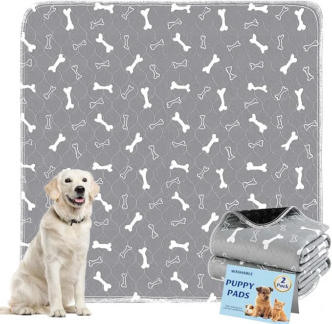 Breathable Washable Pee Pads for Dogs 2 Pack Dog Pee Pads Washable Waterproof Puppy Pads Expertly Made