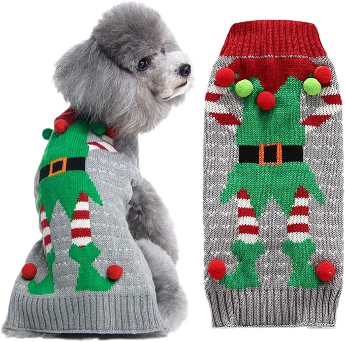 Consistent Dog Cat Ugly Christmas Sweater Boy Girl Xmas Pet Clothes Holiday Puppy Costume Excellent