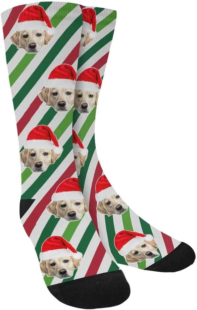 Comfortable Custom Face Socks Personalized Dog Lover Pet Photo Picture on Socks Unisex Clean